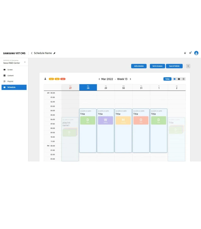 Software management continut si afisare digitala Samsung VXT - P Series abonament anual (VX-CPY)