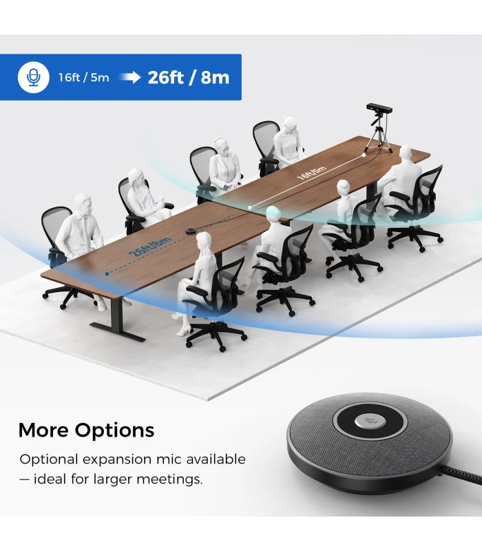 Nearity V30S Camera Videoconferinta 4K UHD 120° cu Auto-Framing si Speaker Tracking, microfoane AI noise cancel zoom 5x privacy