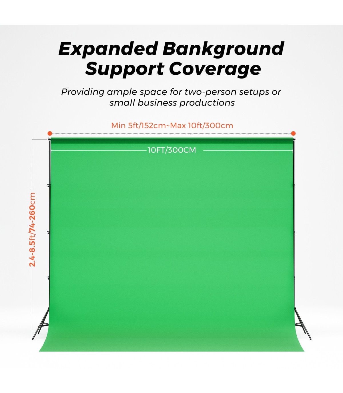 NearStream VK40 kit studio foto/video cu green screen 3x3m, 2 softbox 24”, panou LED 19” cu telecomanda