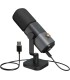 NearStream AM25X microfon condensator USB/XLR cu stativ - supercardioid, AI noise canceling, monitorizare, one-tap mute pt podca