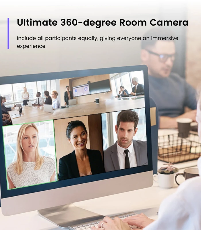 Camera portabila videoconferinta all-in-one Nearity C50, 360 panoramic, 4K, incadrare automata, 3 moduri AI, difuzor Hi-Fi