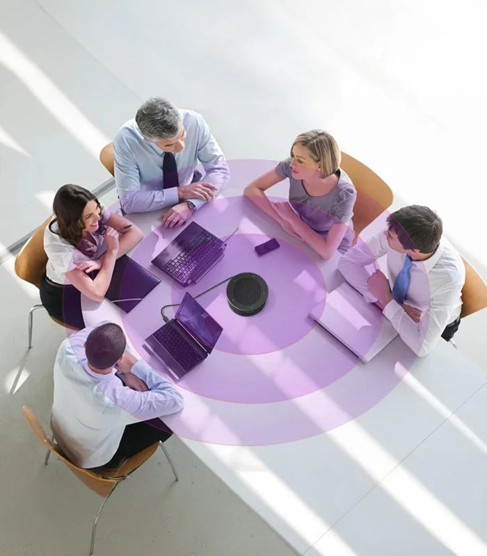 Speakerphone Nearity A20S, 8 microfoane, reducere zgomot AI, difuzor Hi-Fi, daisy chain 6 unitati