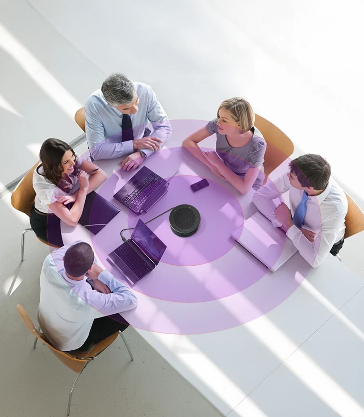 Speakerphone Nearity A20S, 8 microfoane, reducere zgomot AI, difuzor Hi-Fi, daisy chain 6 unitati