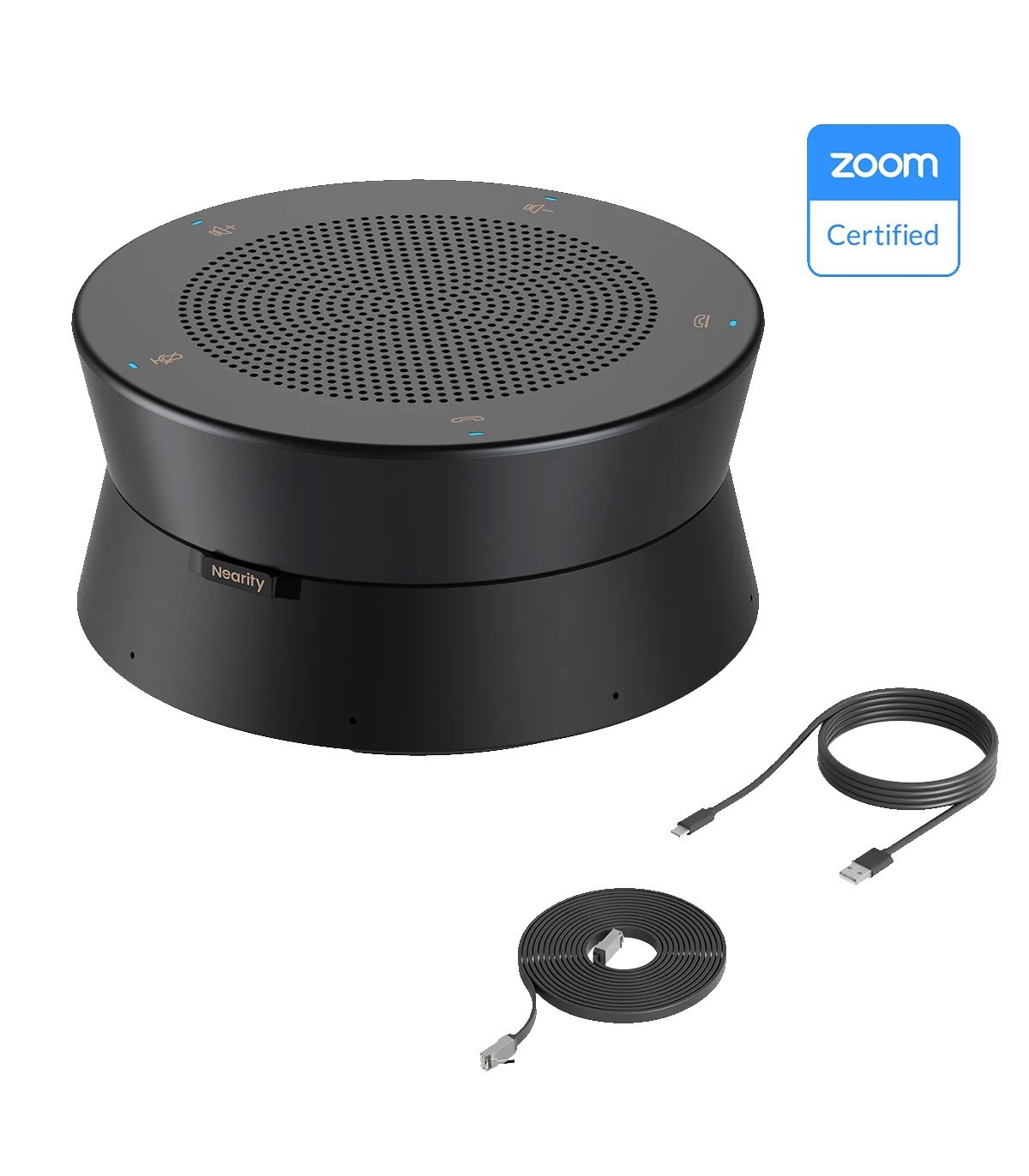 Speakerphone Nearity A21S, certificat Zoom, 8 microfoane, reducere zgomot AI, difuzor Hi-Fi, daisy chain 8 unitati