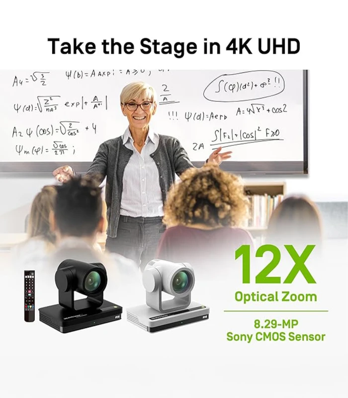 Camera videoconferinta PTZ Ipevo VC-Z4K, 4K, senzor Sony, zoom 12X,  urmarire AI, HDMI/USB-C, LAN, PoE